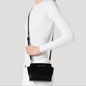 Michael Kors Patent Mini Messenger Bag